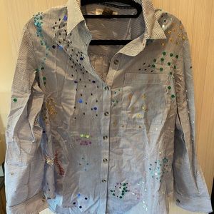 Anthropolgie : Brand new button down shirt! Some sparkles too!